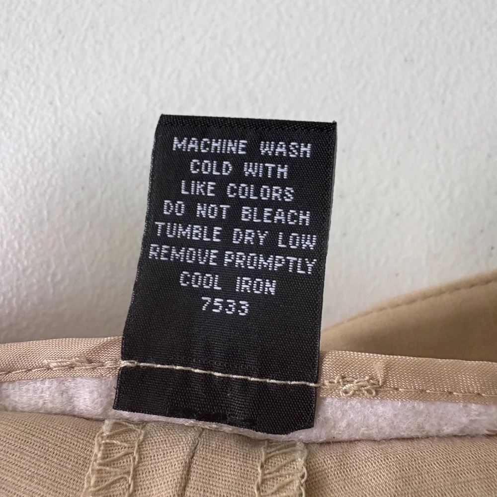Rafaella Tan Petite Size 10 Pants Ankle Front Zip & Button Career Office Stretch
